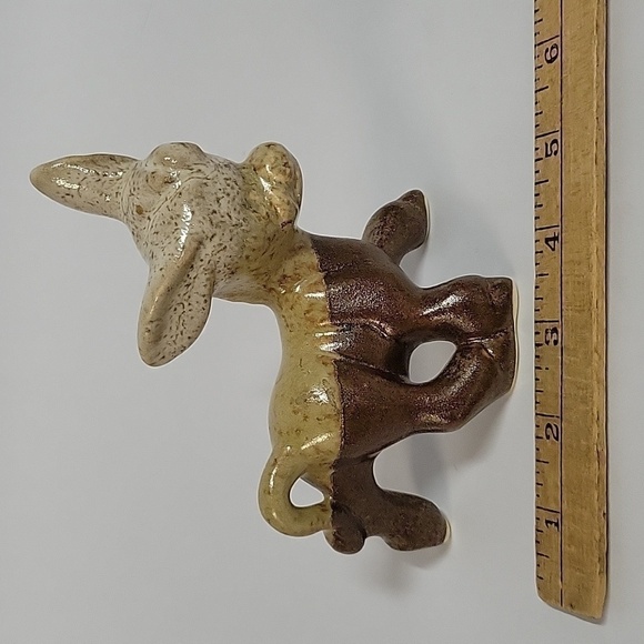Glazed Pottery Donkey, Signed by Artist - Picture 7 of 8